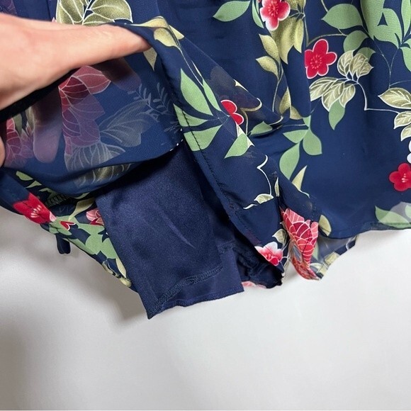 Lulus Run Away With Me Navy Blue Floral Print Long Sleeve Romper - Picture 12 of 13